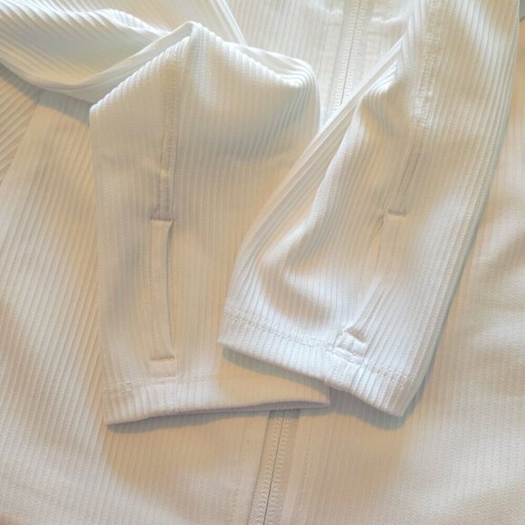 NWT Athleta Salutation Jacket Ribbed 2.0 - S White - Picture 6 of 8